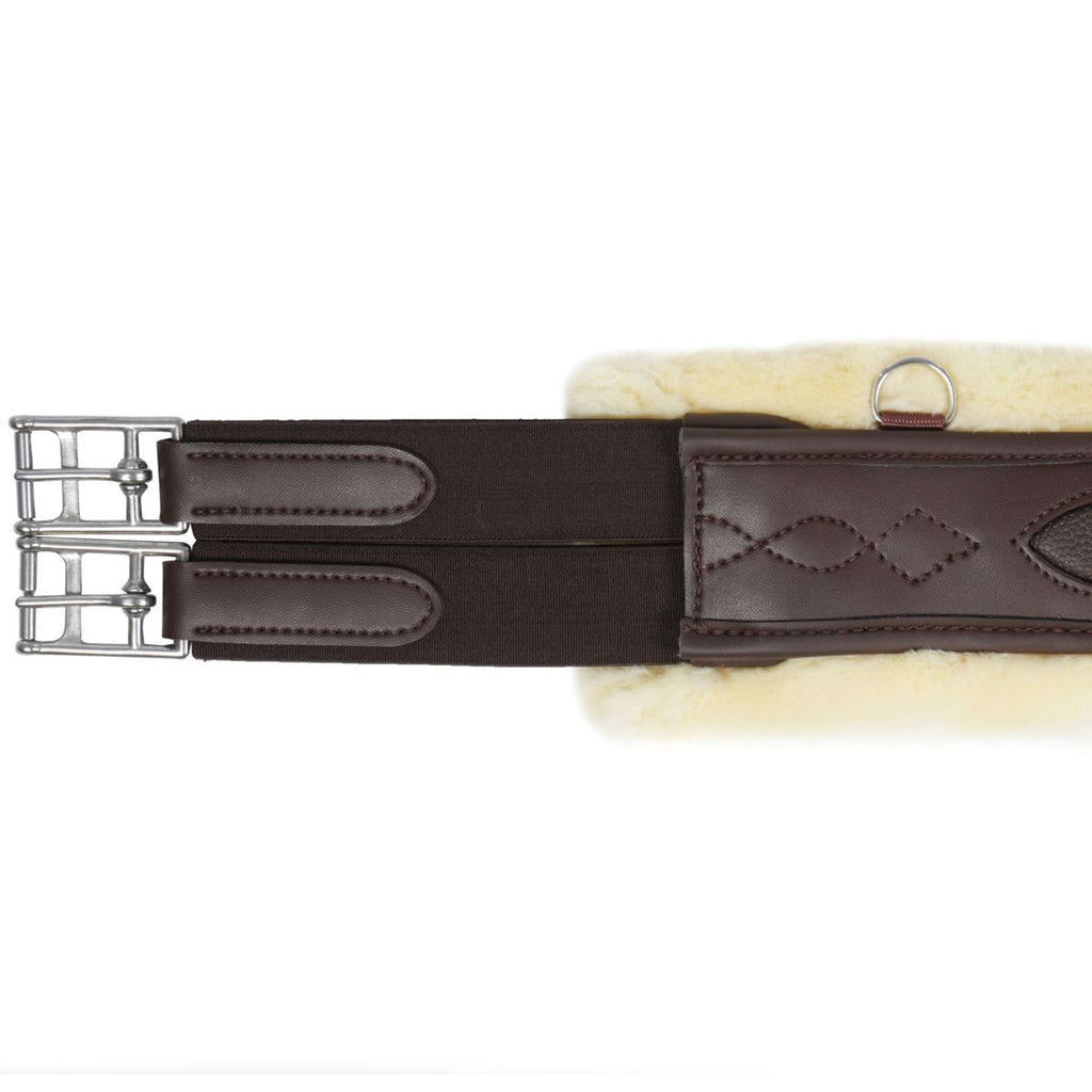 Kentucky Spring Sattelgurt Sheepskin Special Braun