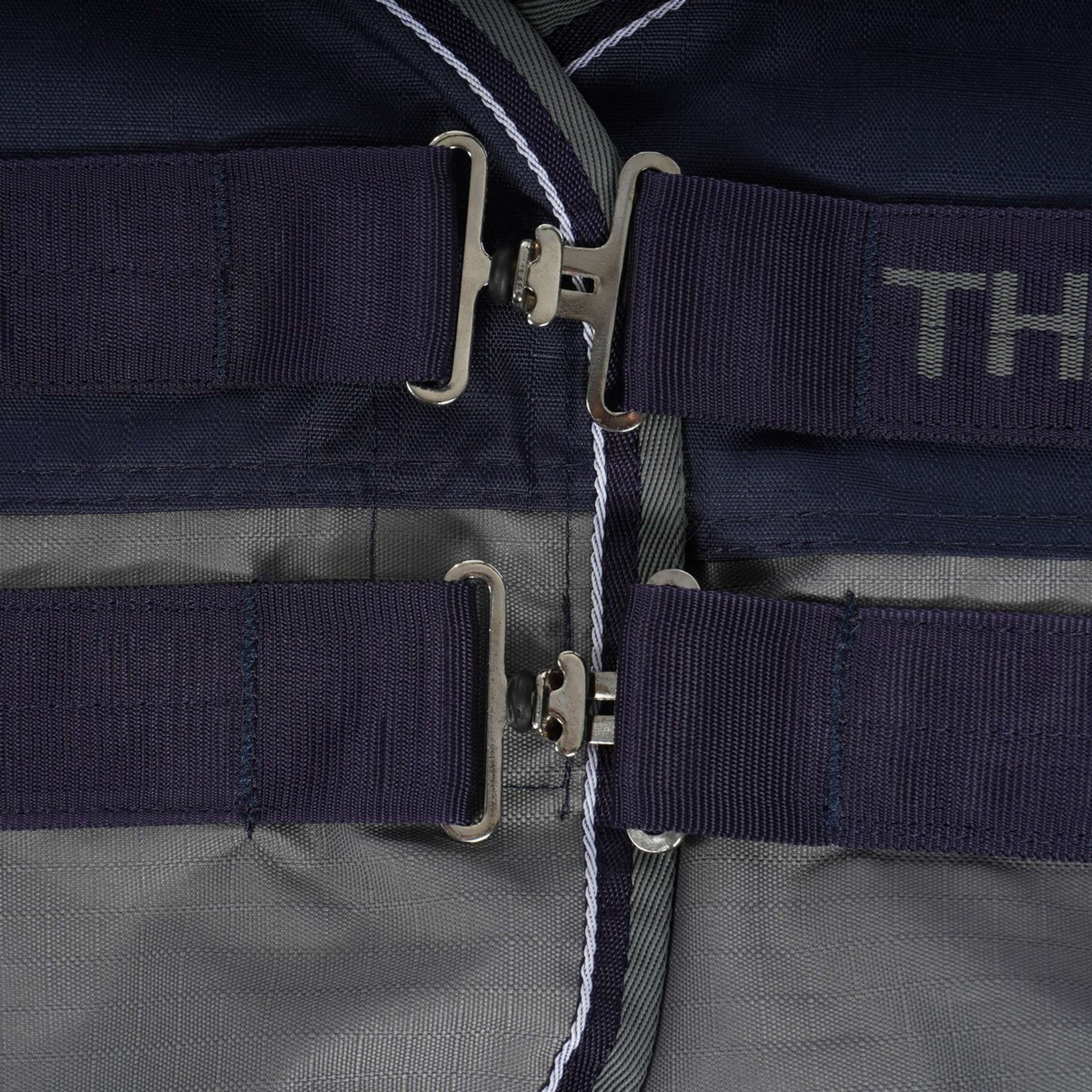 EQUITHÈME Turnout Rug Tyrex 600D 150g Navy/Grau Dots EQUITHÈME Turnout Rug Tyrex 600D 150g Navy/Grau Dots