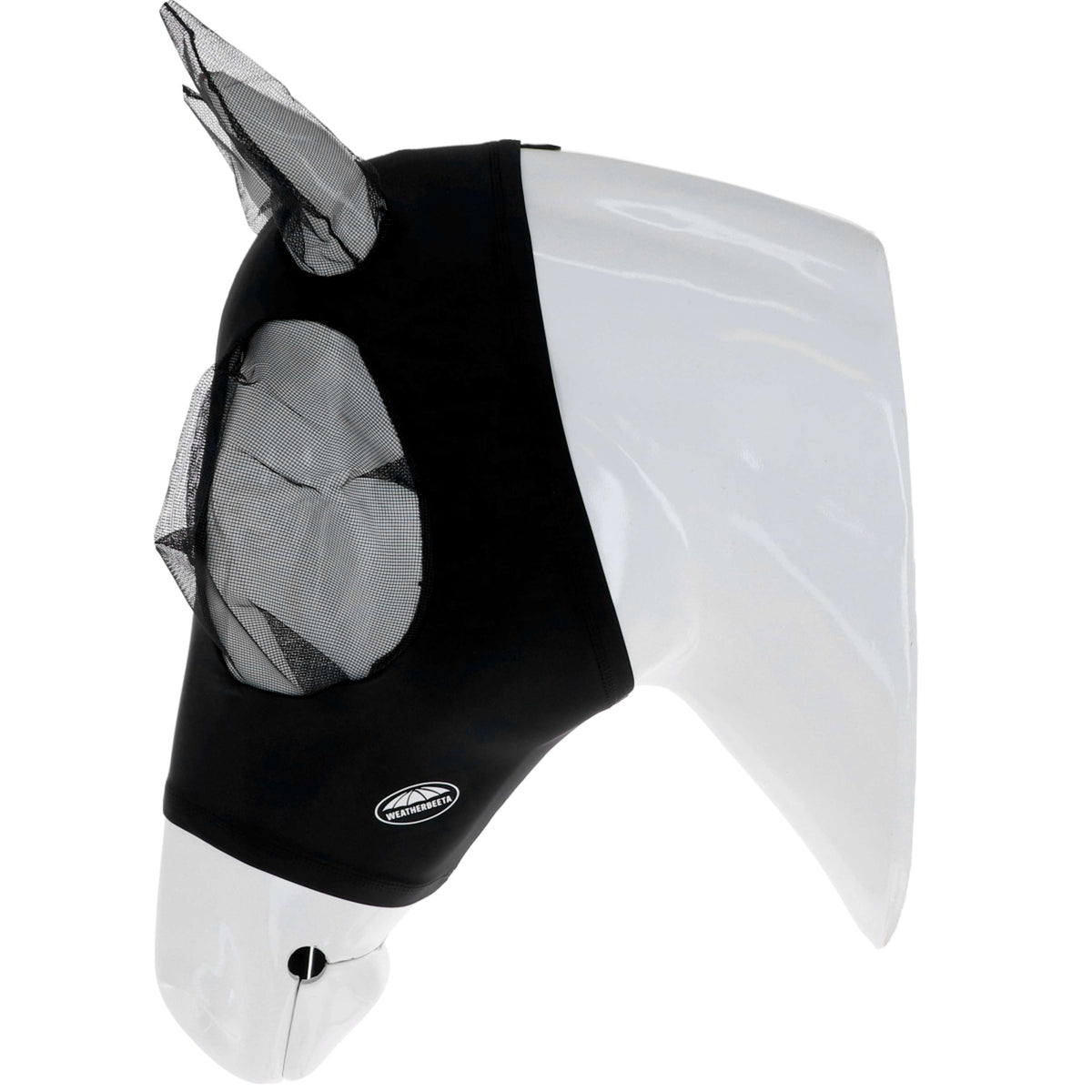WeatherBeeta Fliegenmaske Stretch Bug Eye Saver mit Ohren Schwarz/Schwarz