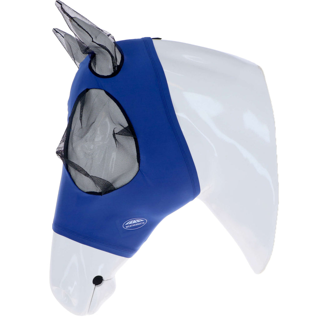Weatherbeeta Fliegenmaske Stretch Bug Eye Saver mit Ohren Royal Blue/Schwarz