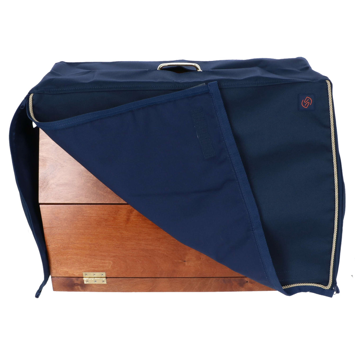 One Equestrian Grooming Box Cover Navy/Gold