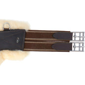 HORKA Sattelgurt Sheepskin Leder Braun/Silber