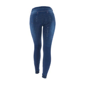 HKM Reithose Summer Demin Easy 3/4 Silikon Besatz Jeansblau