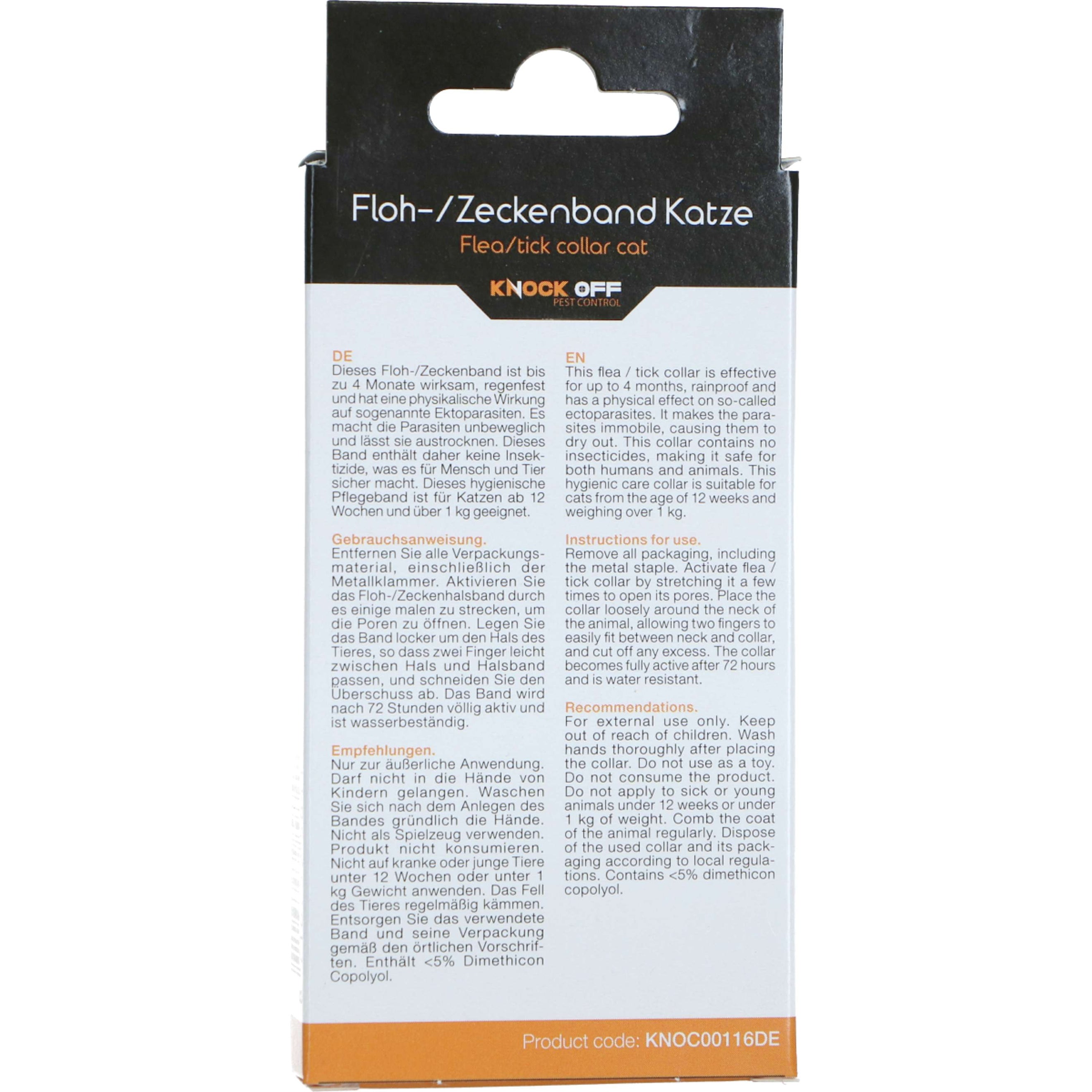 Knock Off Zecken & Flohhalsband Katze Knock Off Zecken & Flohhalsband Katze