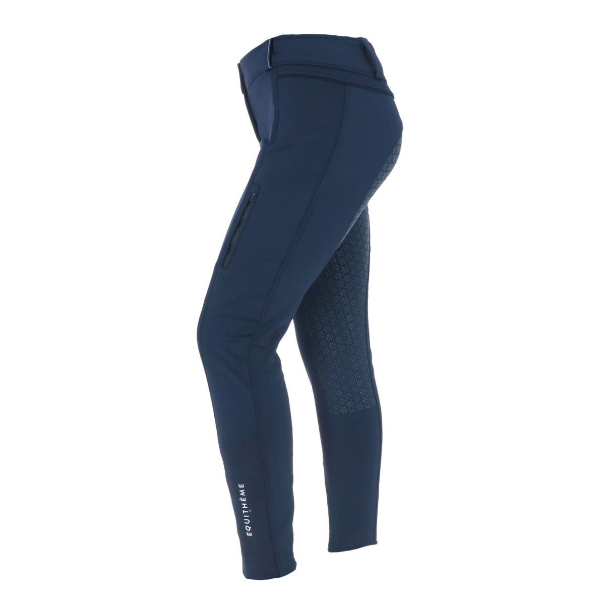 EQUITHÈME Reithose Kitzbuhl Softshell Damen Silikon Vollbesatz Navy