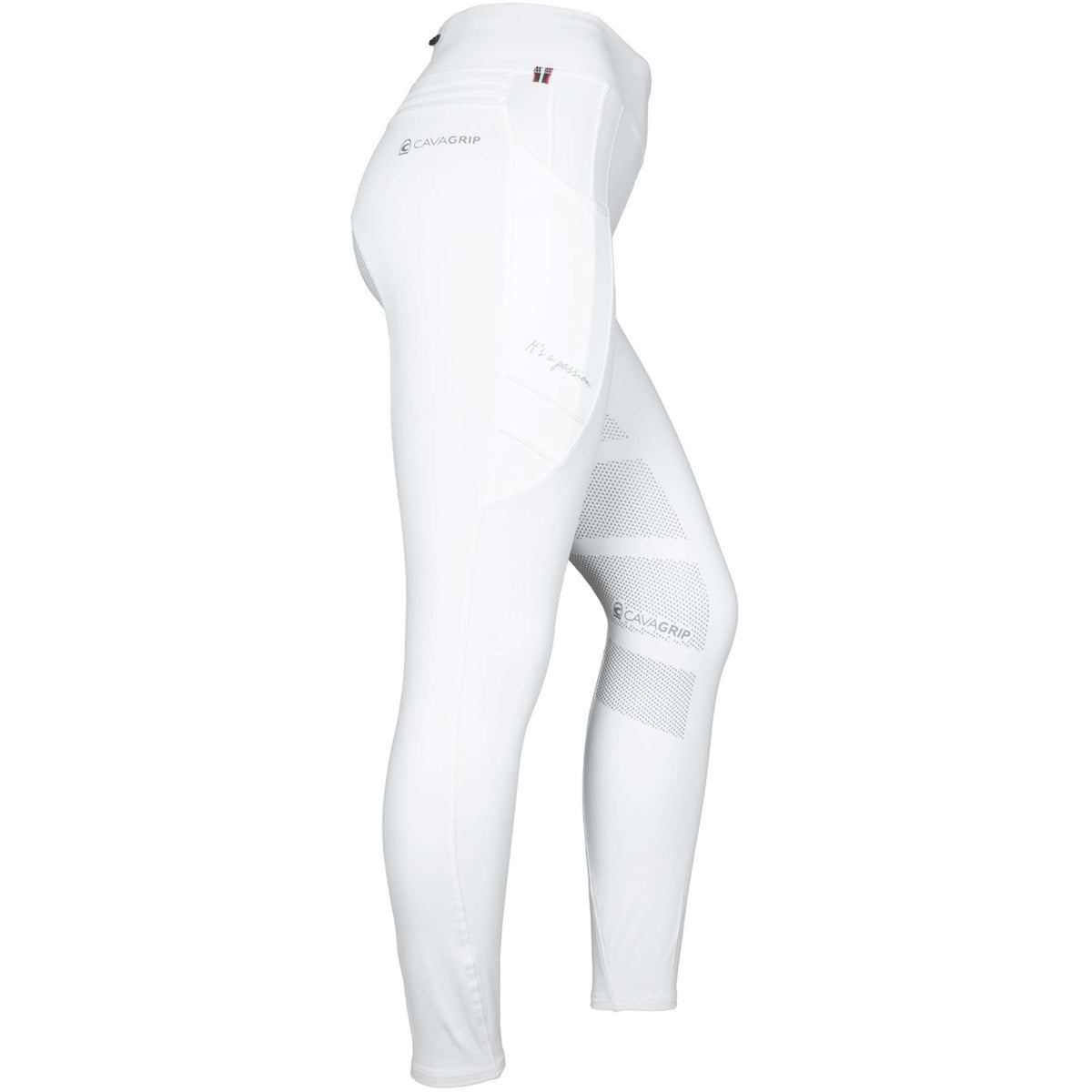 Cavallo Reitleggings CavalLin GRIP RL Full Grip Weiß