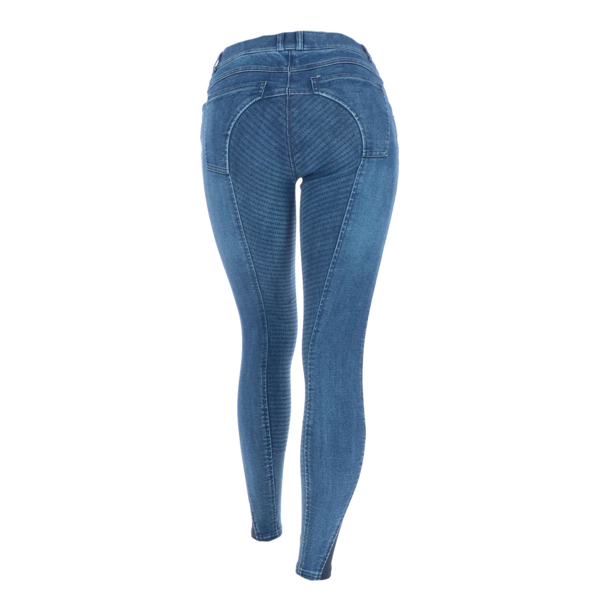 HKM Reithose Denim Silikon Besatz Hellblau/Denim