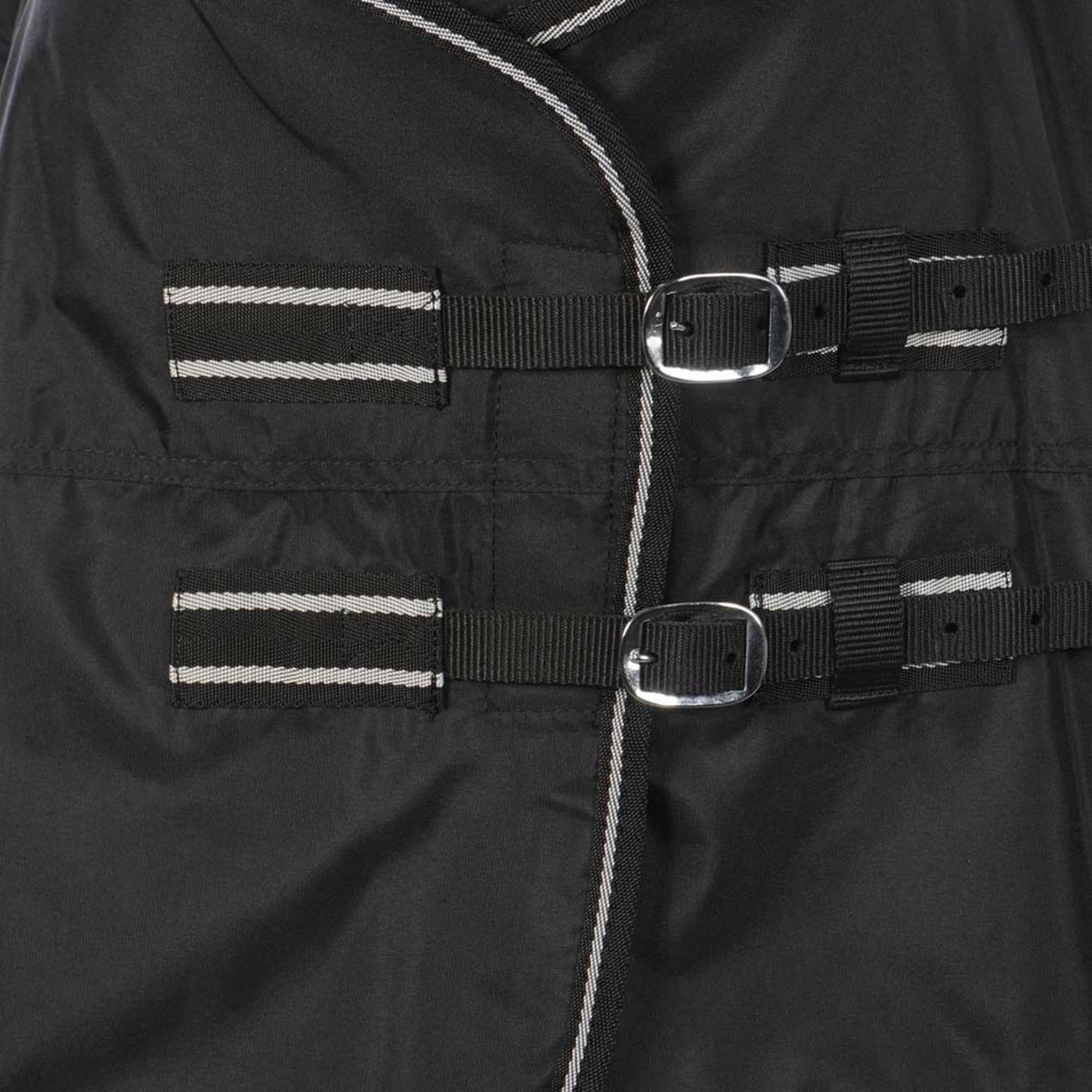 Riding World Regendecke Oxford 300D Fleece Fütterung 0g Schwarz