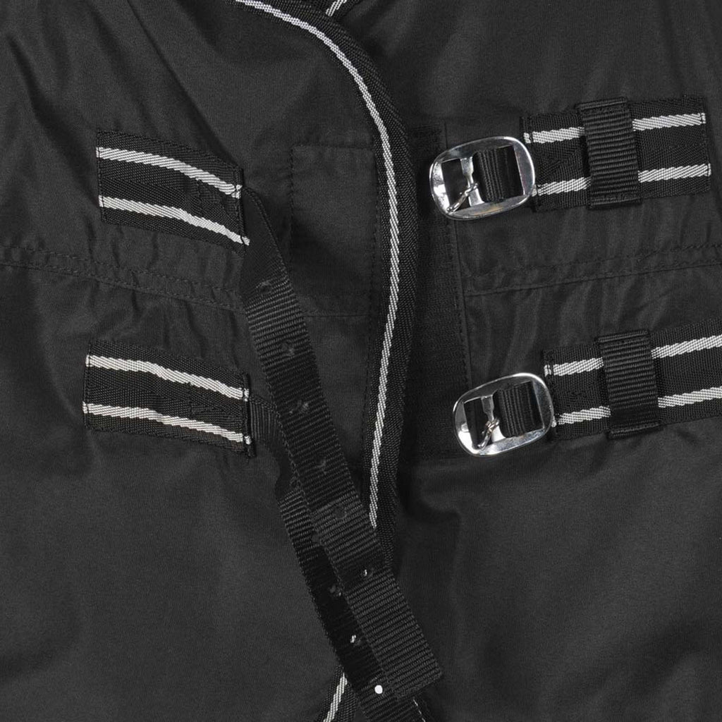 Riding World Regendecke Oxford 300D Fleece Fütterung 0g Schwarz