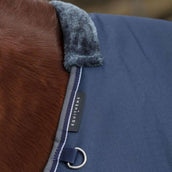 EQUITHÈME Regendecke Tyrex 600D 50g Navy/Grau Dots