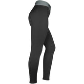 EQUITHÈME Reitleggings Tea Pull-On Silikon Kniebesatz Schwarz/Khaki