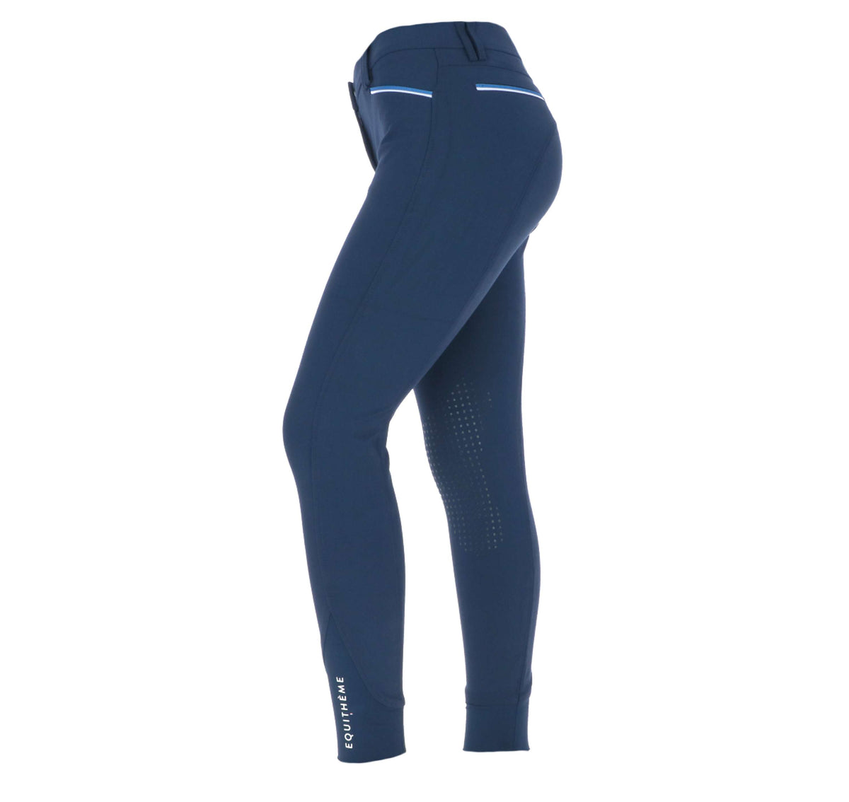 EQUITHÈME Reithose Lassy Silikon Kniebesatz Marineblau