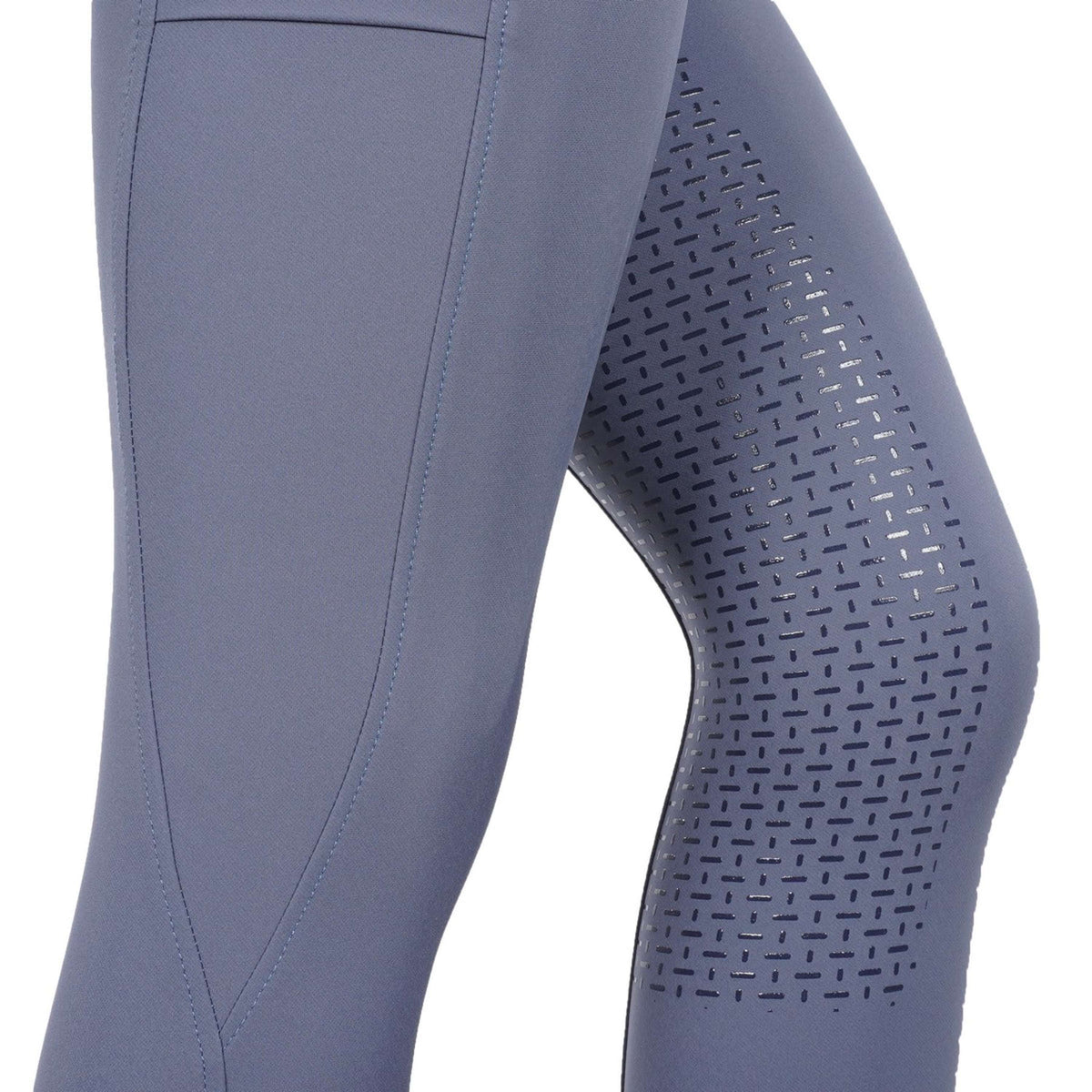 HKM Reithose Lea Silicon Full Grip Rauchblau