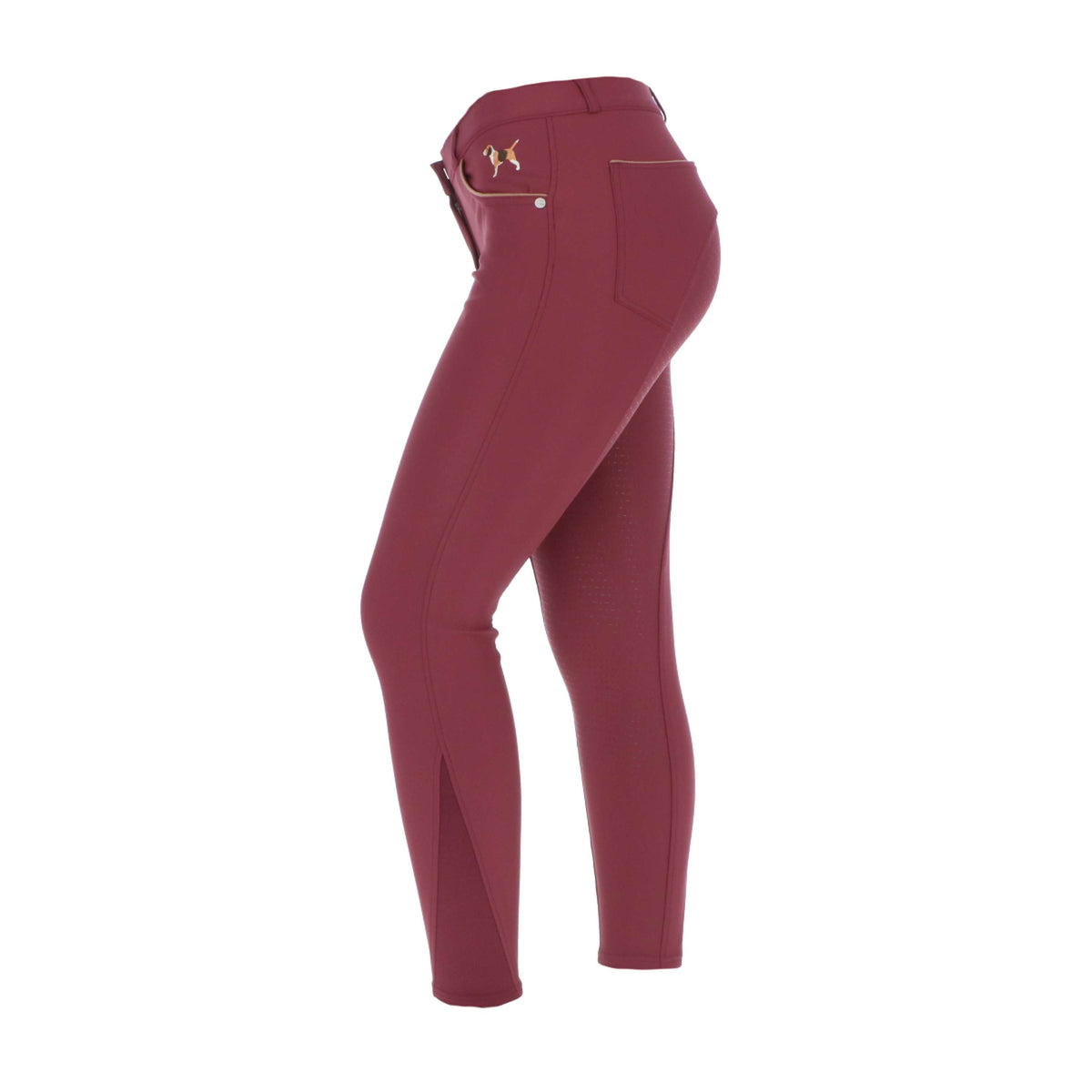 HKM Reithose Beagle Full Grip Bordeaux