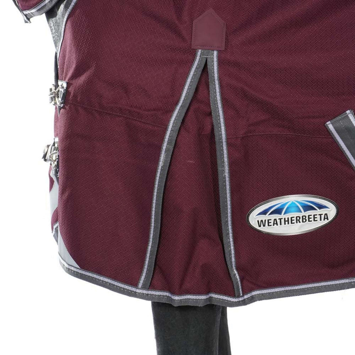 Weatherbeeta Winterdecke Comfitec Plus Dynamic II Combo Neck Medium Maroon/Grau/Weiß