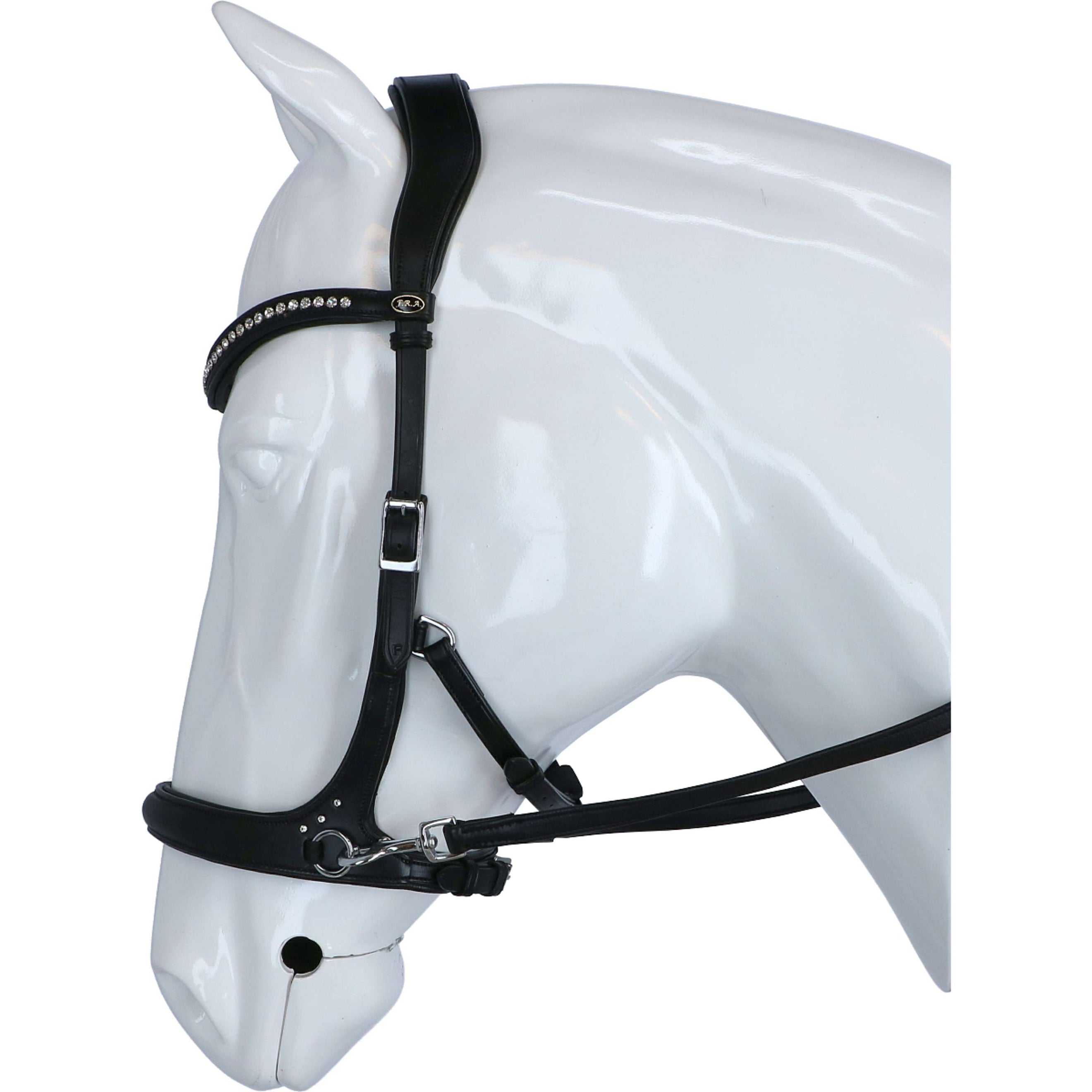 F.R.A. Gebisslose Trense Rebecca Side Pull Softleder Zügel Schwarz F.R.A. Gebisslose Trense Rebecca Side Pull Softleder Zügel Schwarz