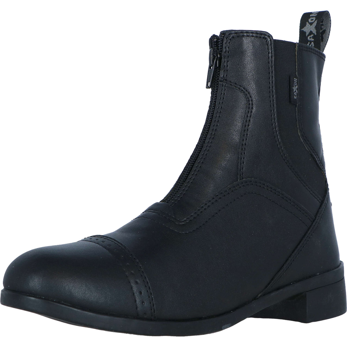 Saxon Stiefeletten Syntovia Zip Paddock Schwarz