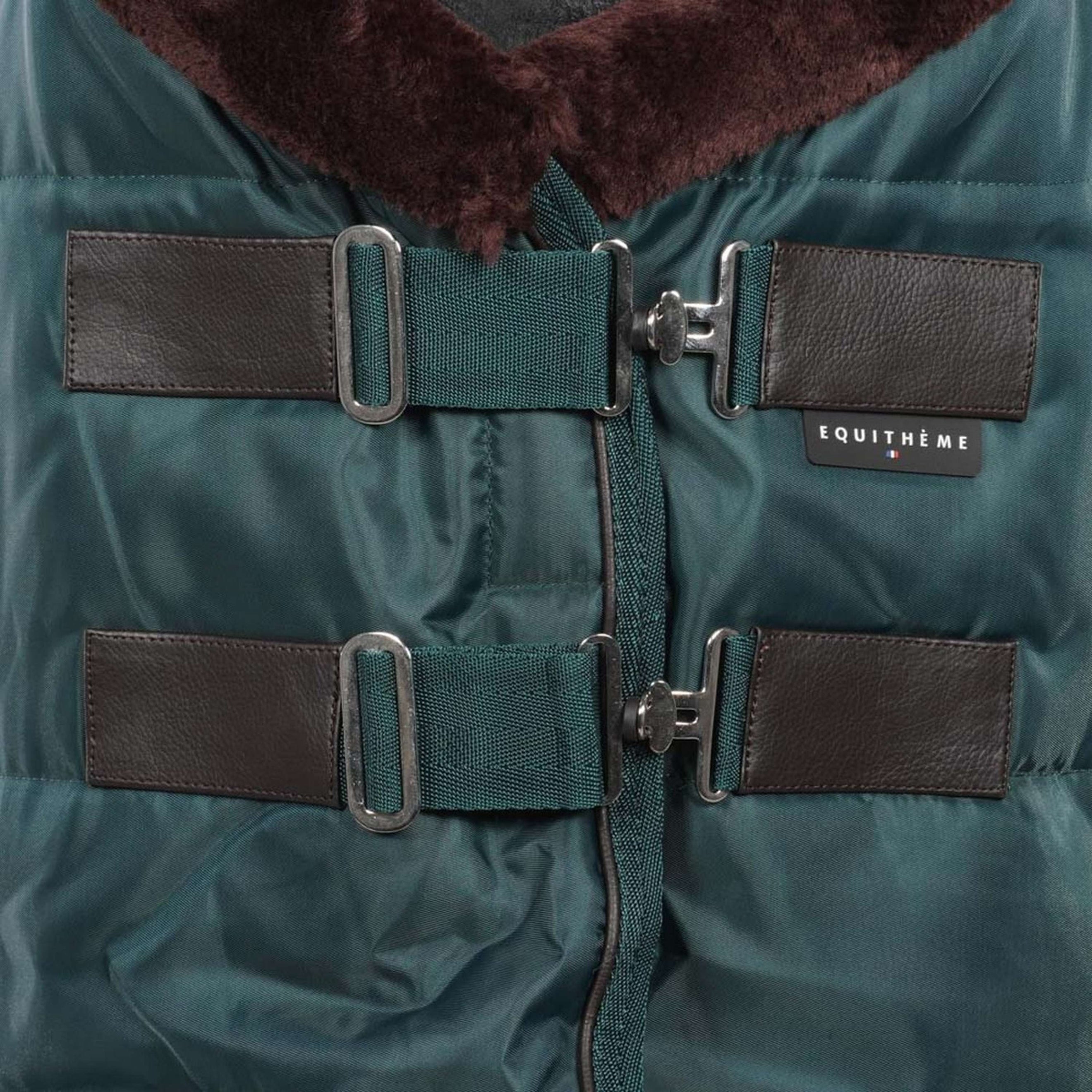 EQUITHÈME Stalldecke Teddy 200g Grün/Braun EQUITHÈME Stalldecke Teddy 200g Grün/Braun