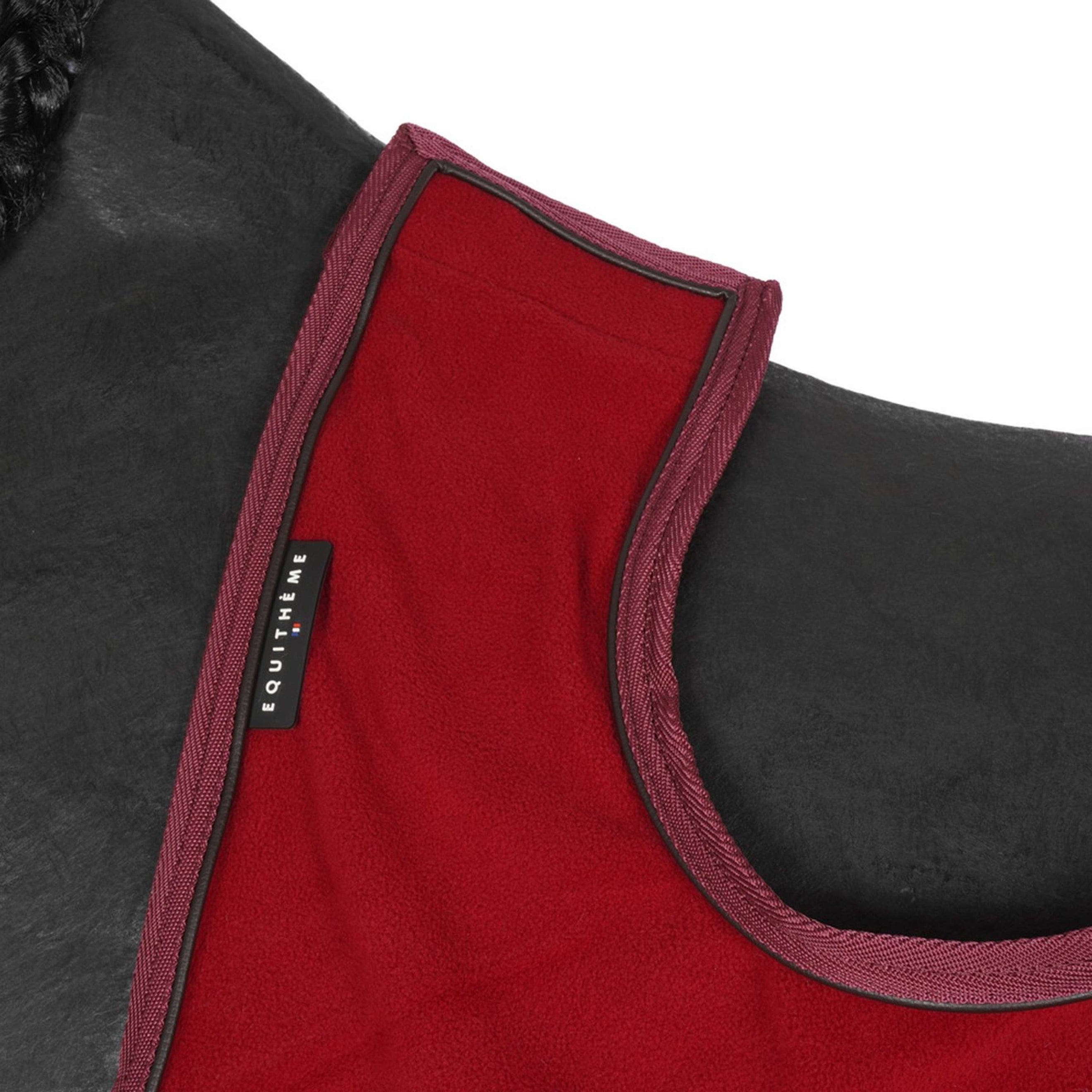 EQUITHÈME Ausreitdecke Teddy Fleece Bordeaux