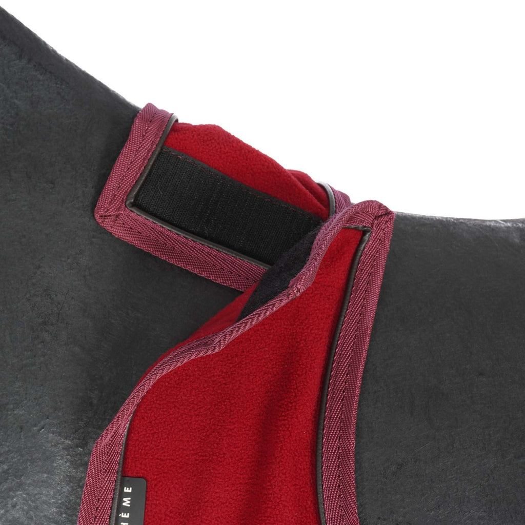 EQUITHÈME Ausreitdecke Teddy Fleece Bordeaux