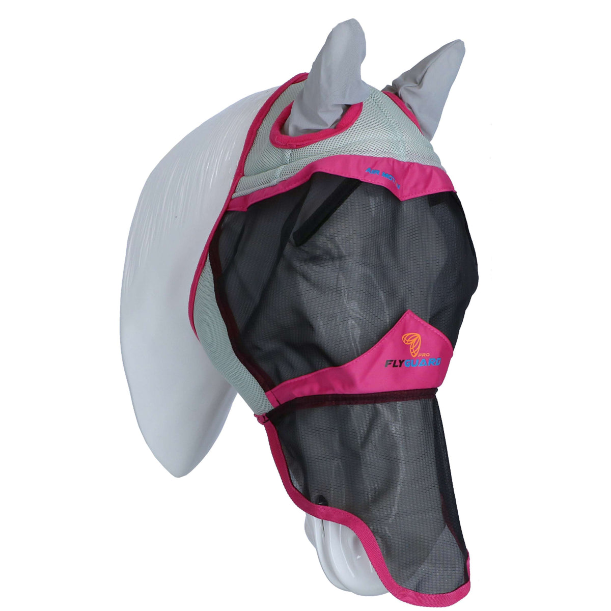 Shires Fliegenmaske Air Motion mit Ohren und Nase Rosa