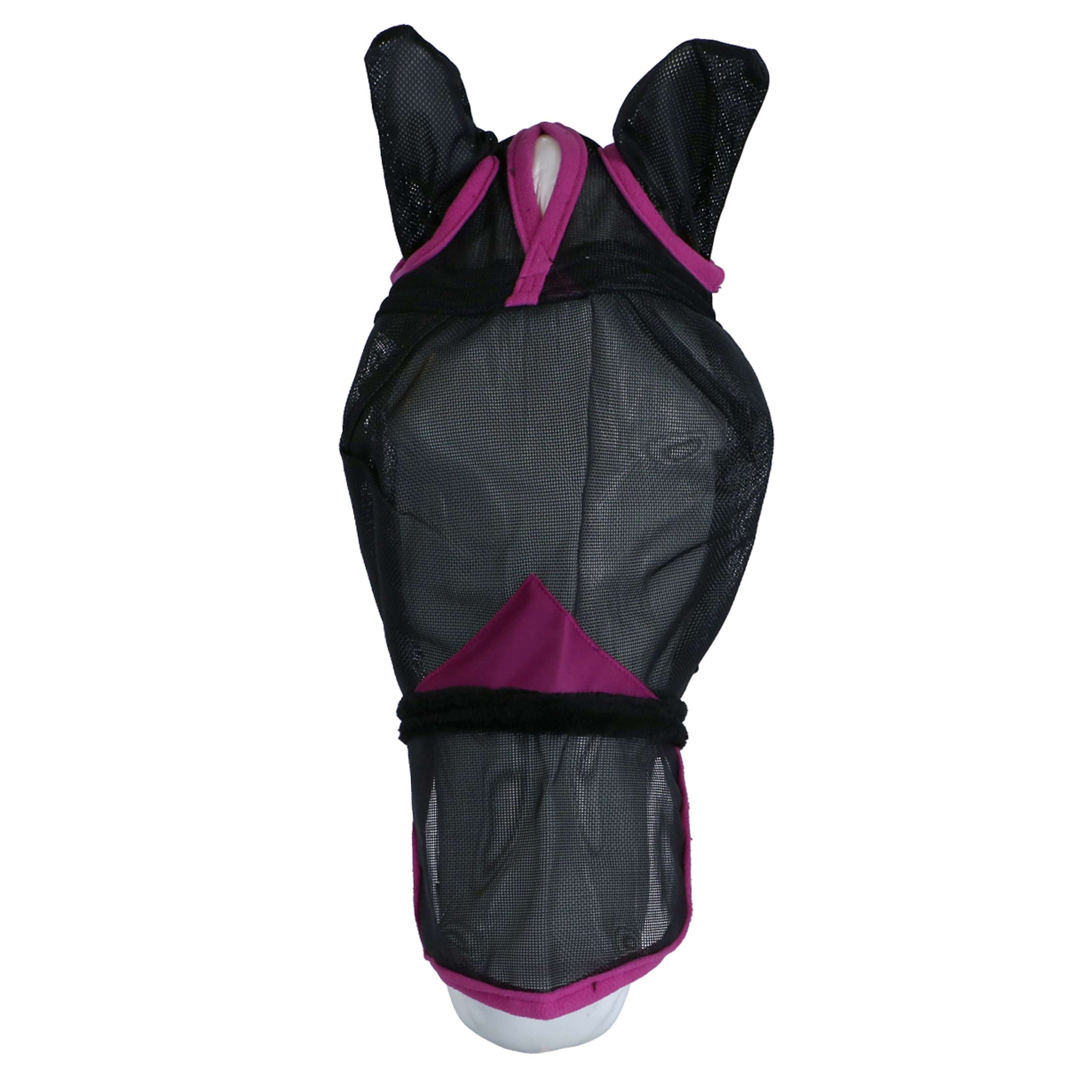 WeatherBeeta Fliegenmaske ComFiTec Deluxe Durable Mesh mit Ohren und Nase Schwarz/Lila