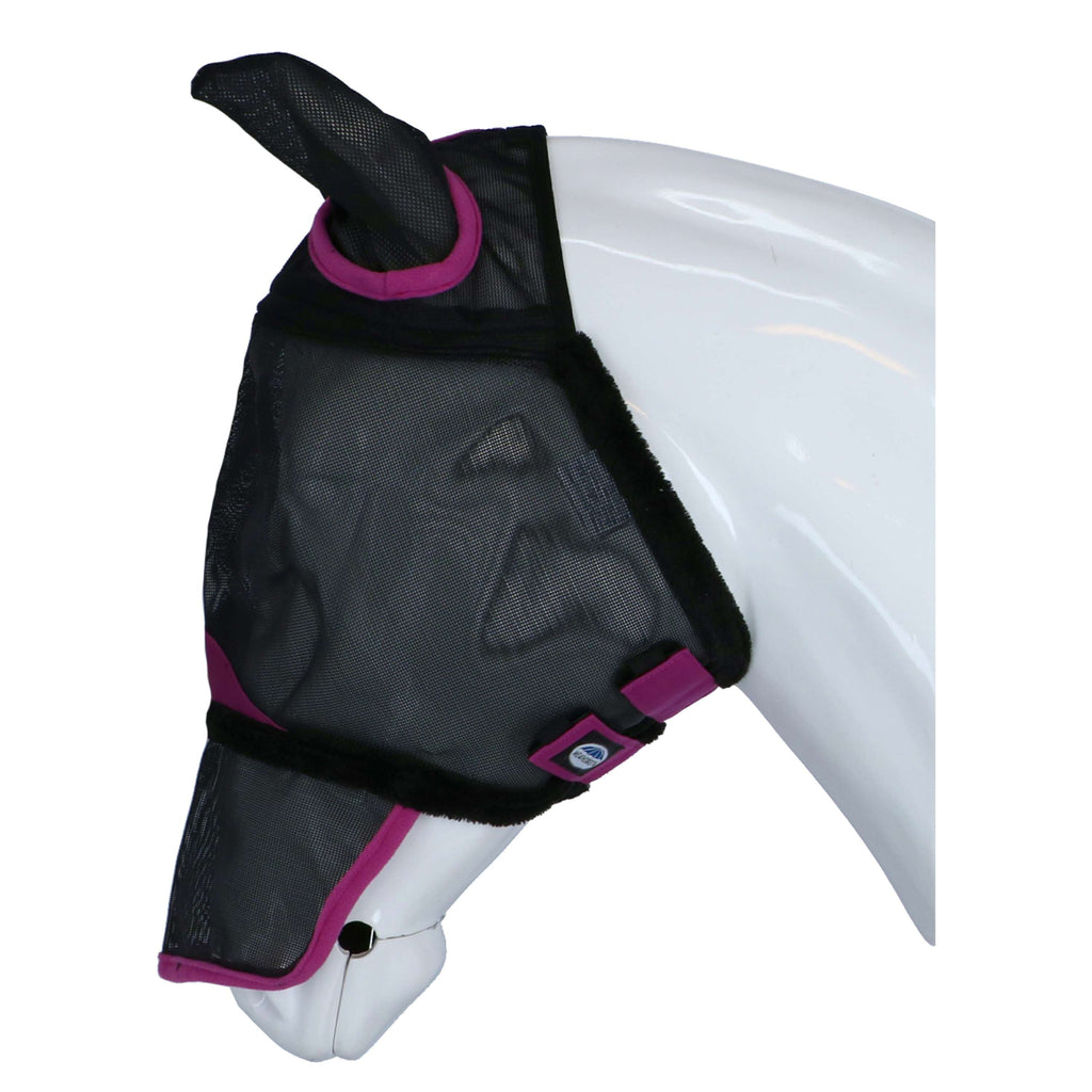 WeatherBeeta Fliegenmaske ComFiTec Deluxe Durable Mesh mit Ohren und Nase Schwarz/Lila