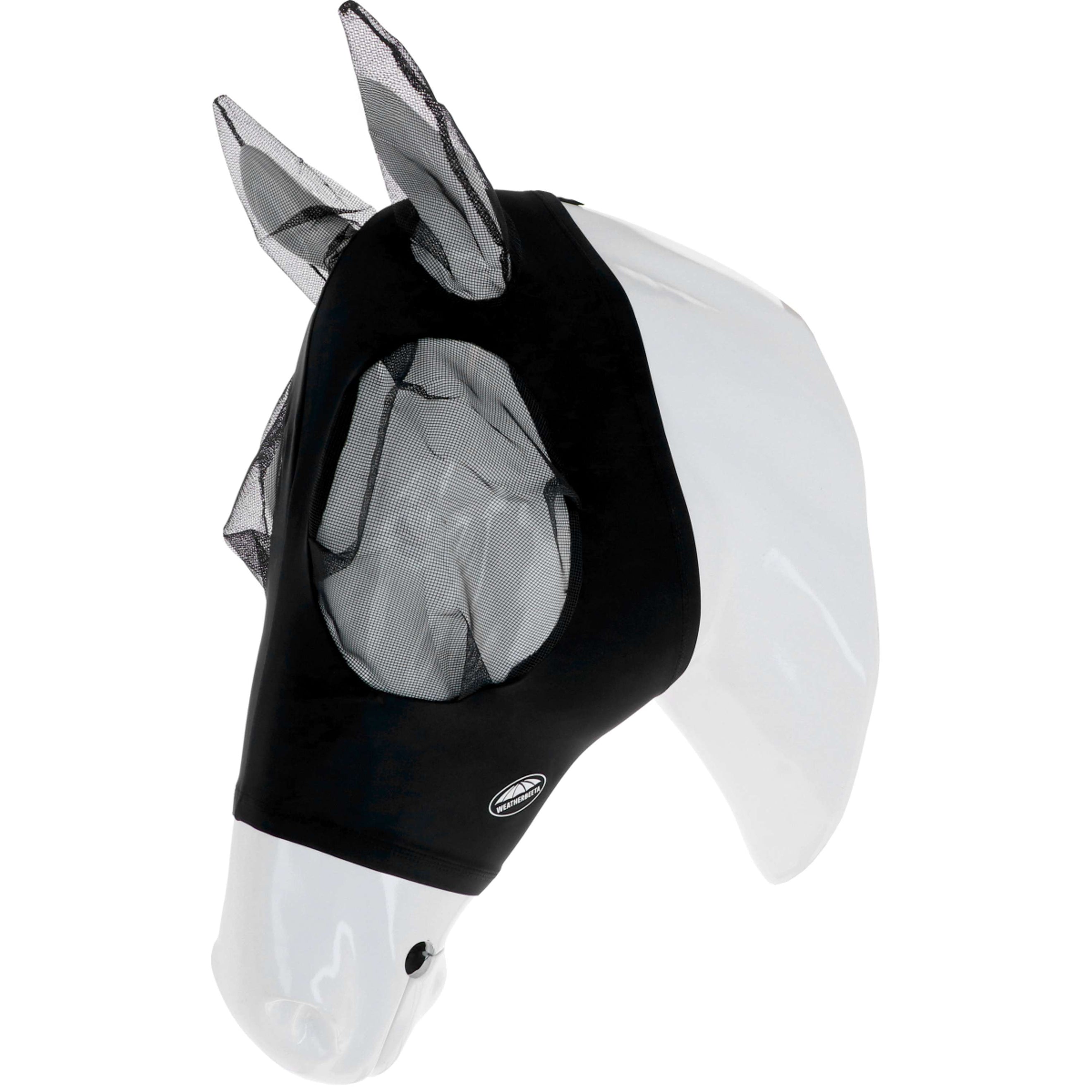 WeatherBeeta Fliegenmaske Deluxe Stretch Bug mit Ohren Schwarz