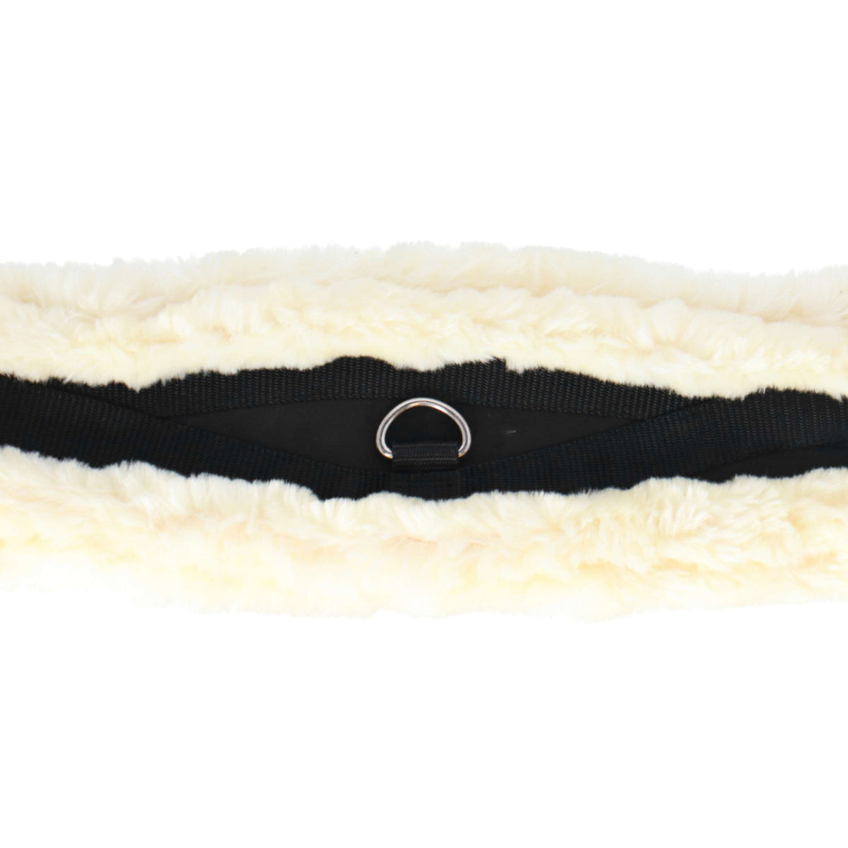 Covalliero Sattelgurt Faux Fur Schwarz