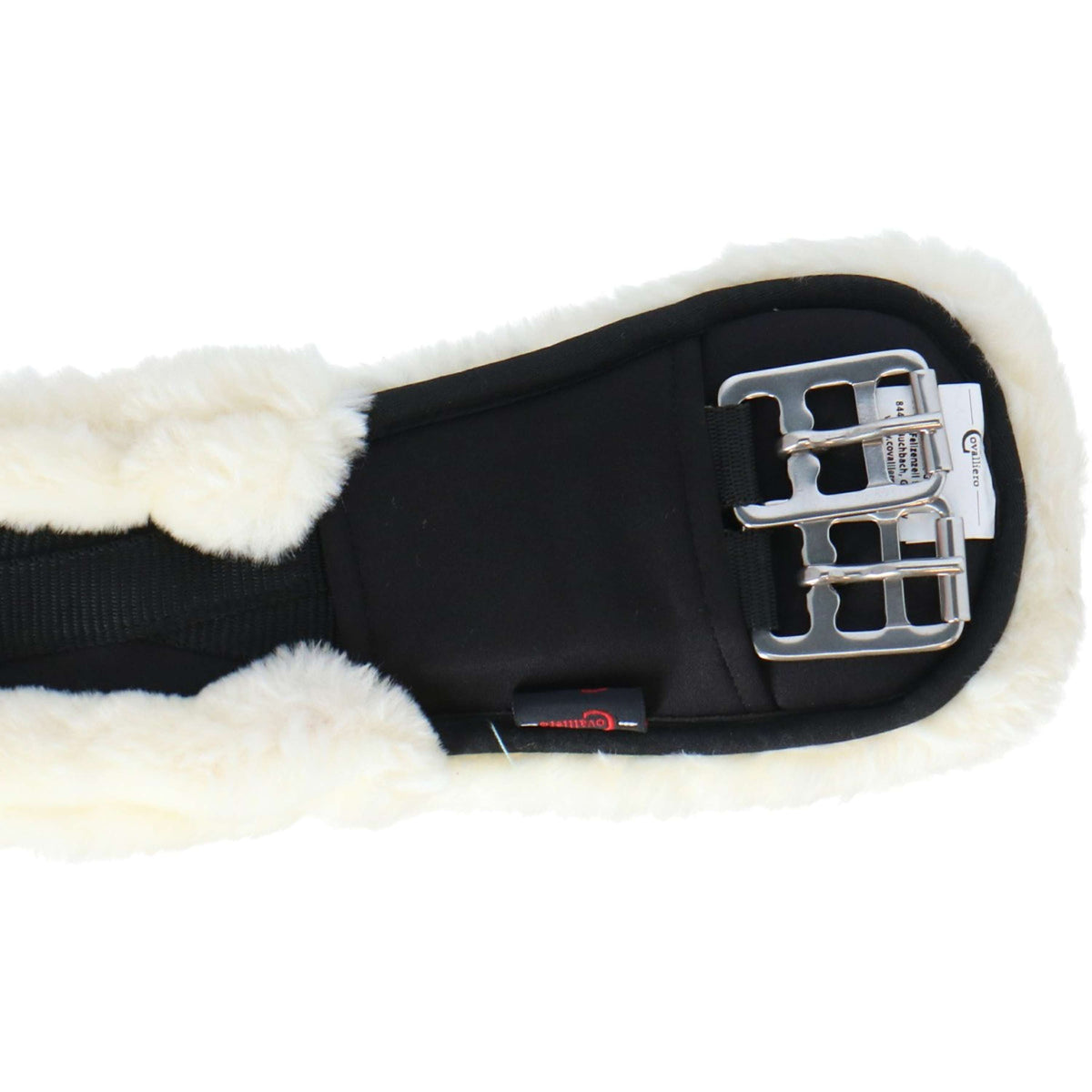 Covalliero Sattelgurt Faux Fur Schwarz