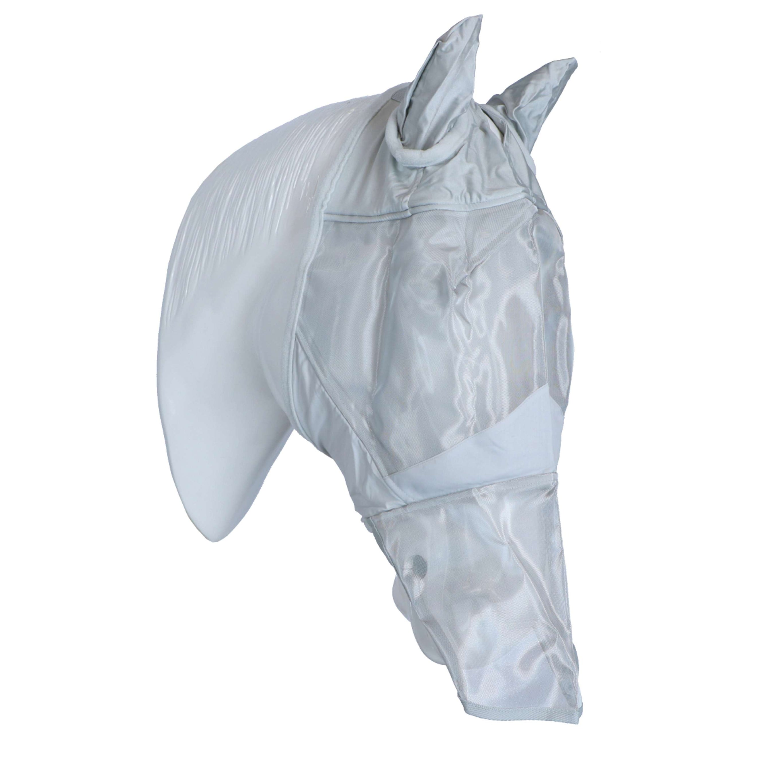 Waldhausen Fliegenmaske Premium mit Ohren und Nase Silber Grau