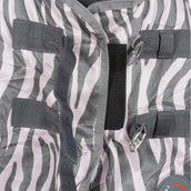 HKM Fliegendecke Zebra mit Halsteil Rosa/Grau
