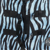 HKM Fliegendecke Zebra mit Halsteil Aqua/Schwarz