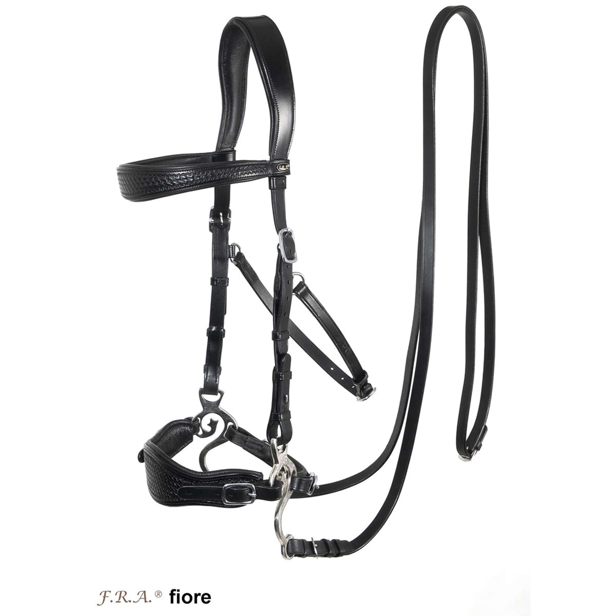 F.R.A. Gebisslose Trense Fiore mit Anzüge Havanna