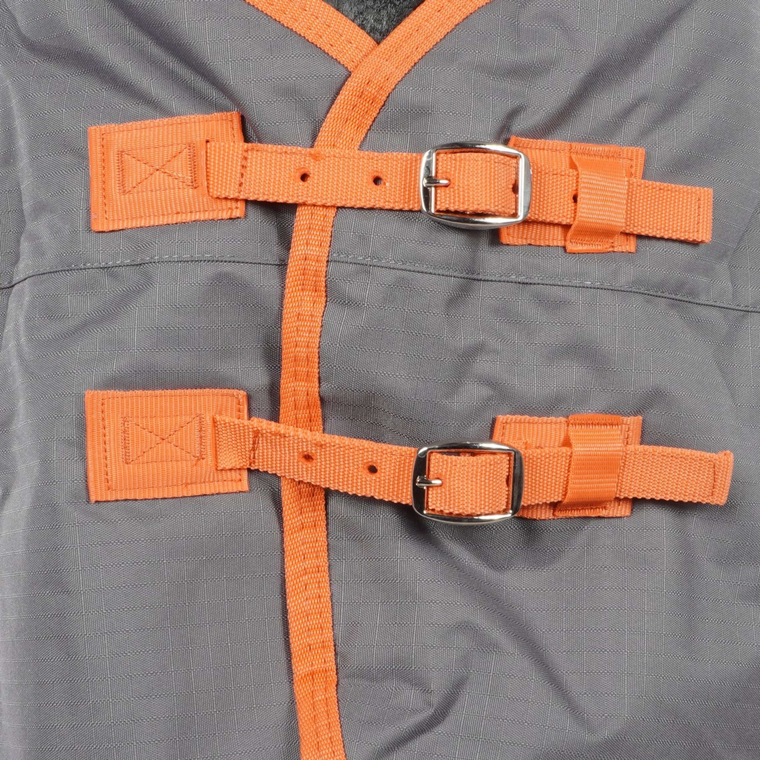 WeatherBeeta Winterdecke ComFiTec Classic Standard Neck Medium/Lite 600D 100g Gunmetal/Koralle