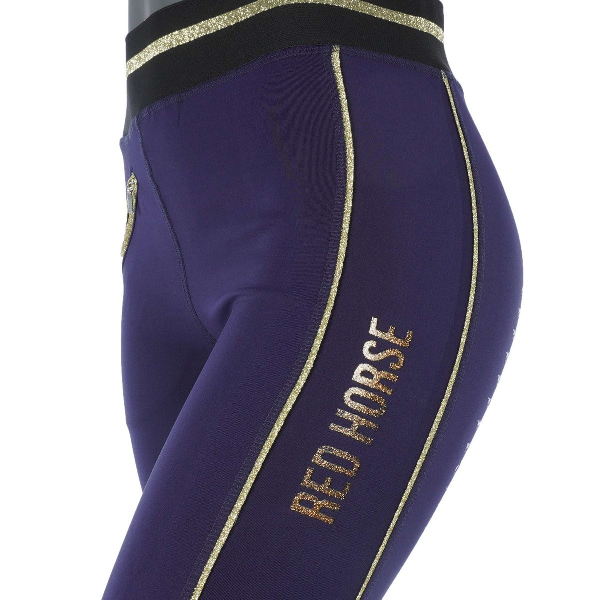 Red Horse Reitleggings Kaya Blau/Gold