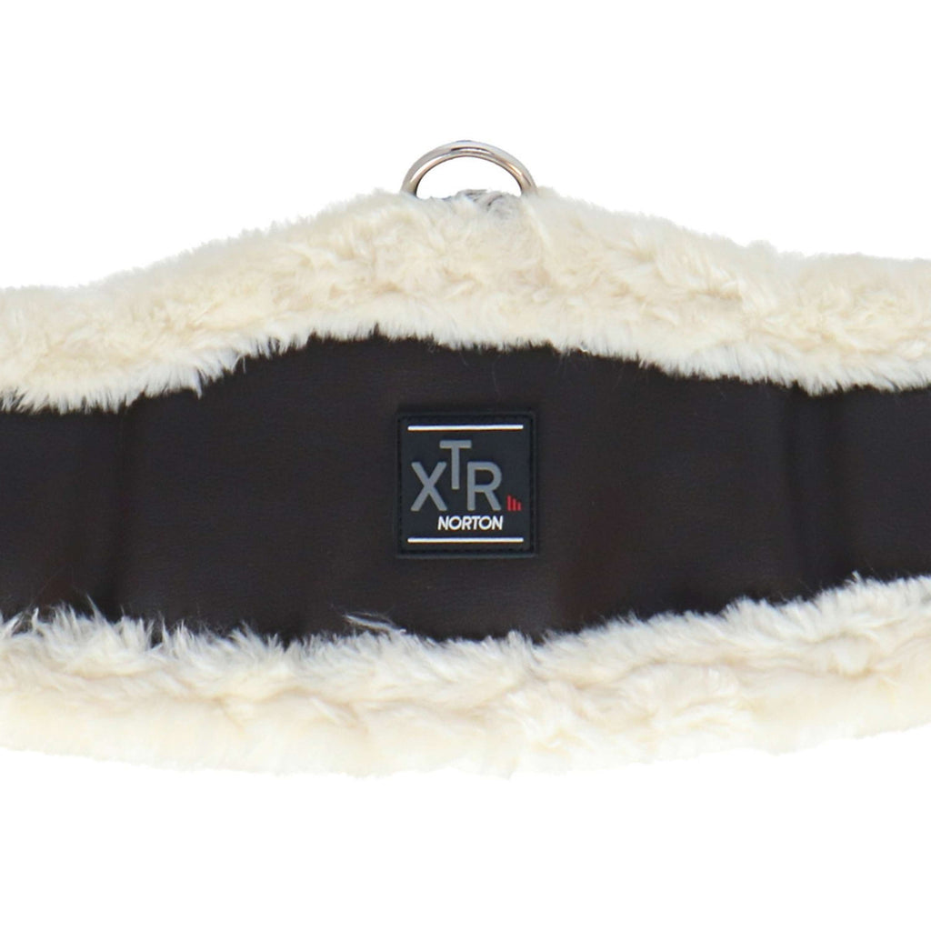 Norton Dressurgurt XTR mit Kunstschaffell Havana/Crème