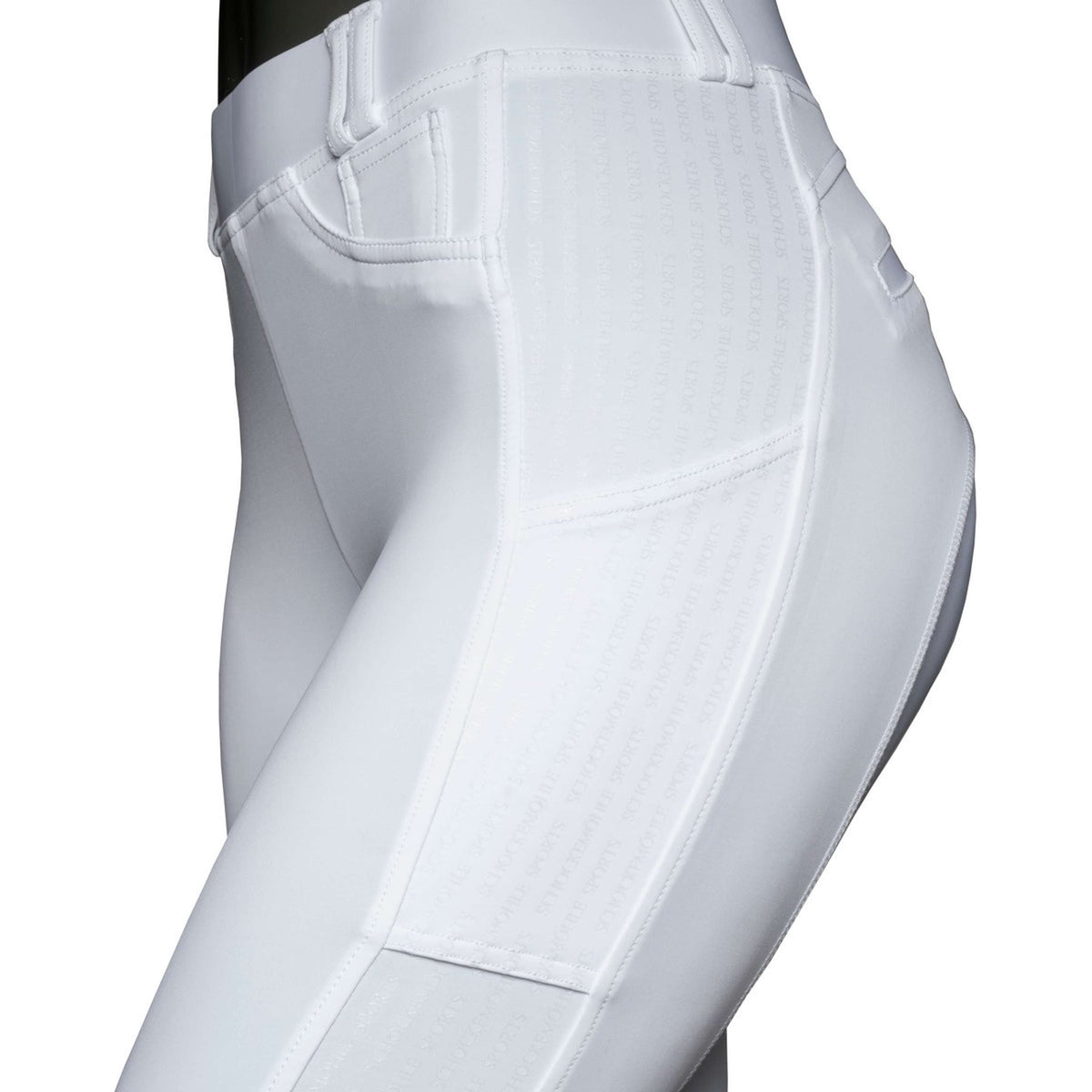 Schockemöhle Reitleggings Sporty Knie Grip Weiß