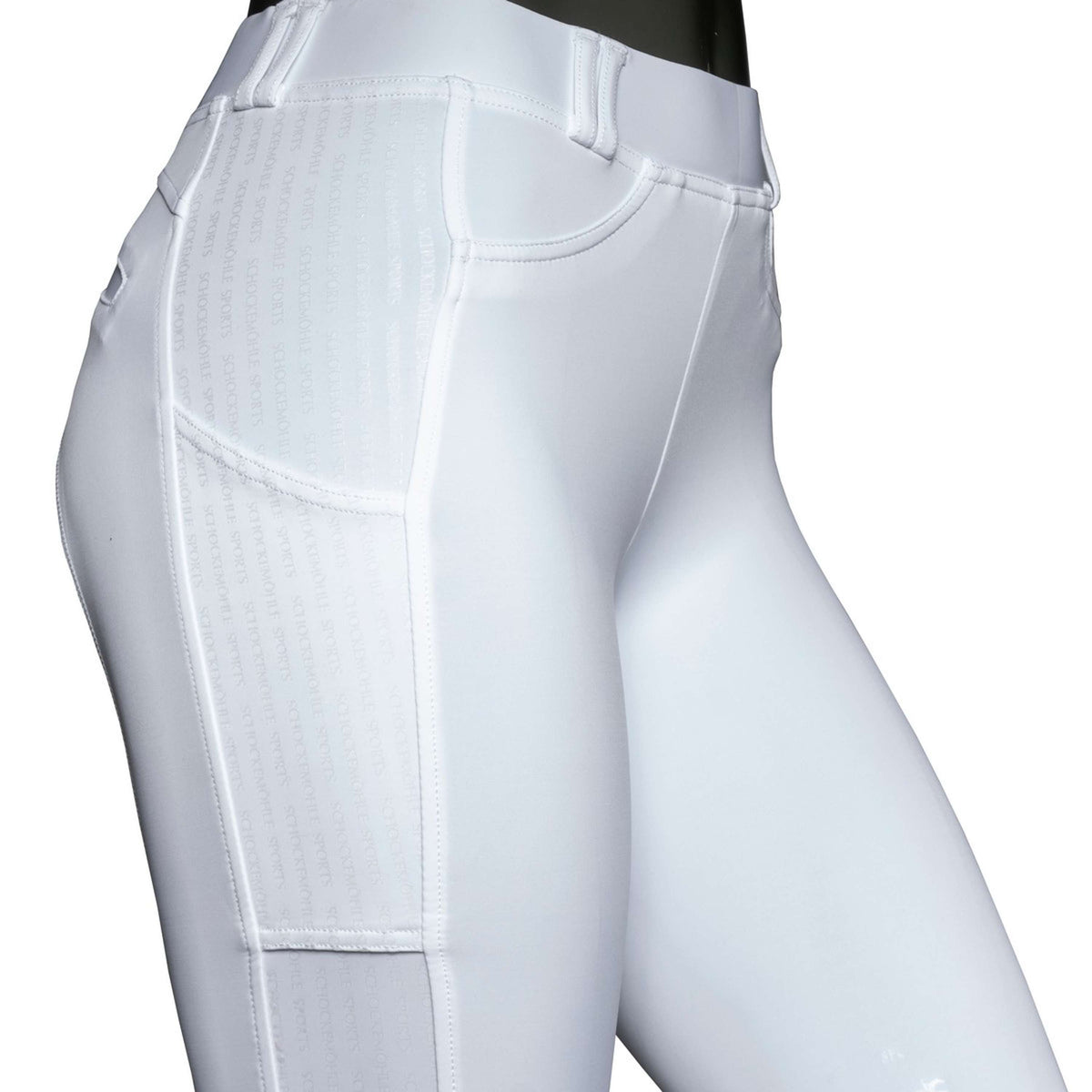 Schockemöhle Reitleggings Sporty Knie Grip Weiß