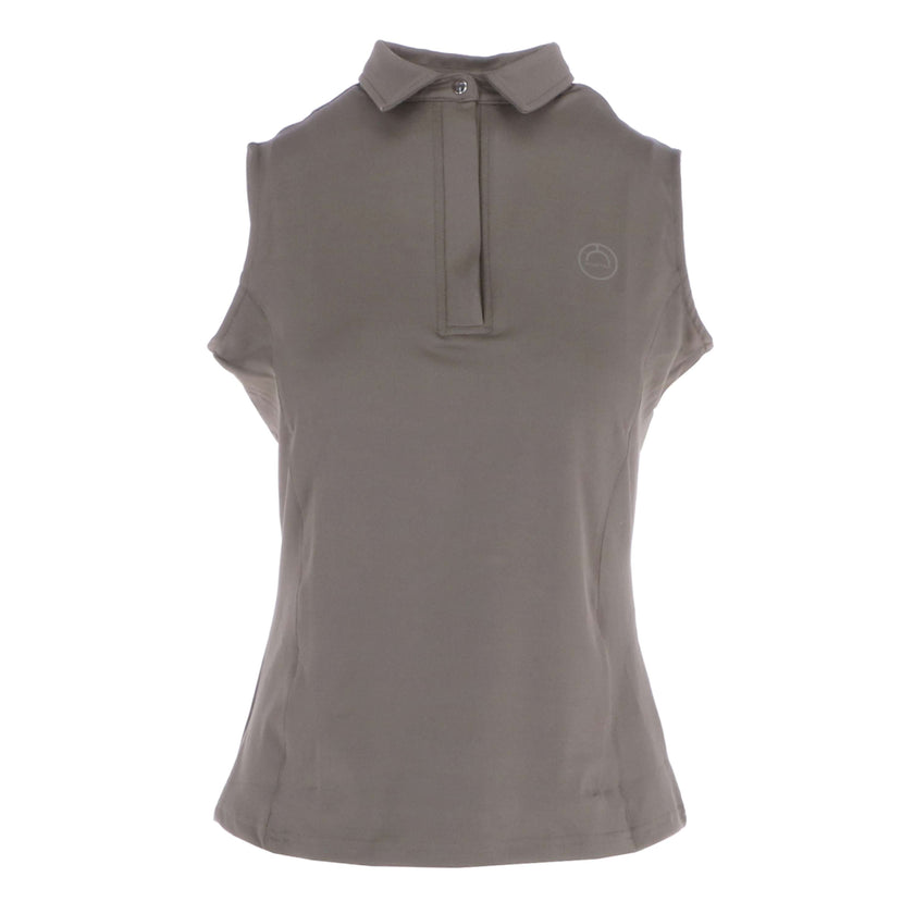 Montar Poloshirt Fiona Ärmellos Mud Montar Poloshirt Fiona Ärmellos Mud
