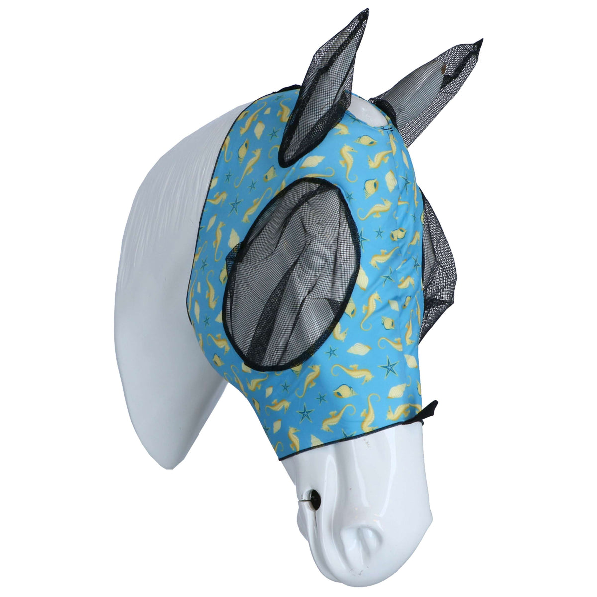 Weatherbeeta Fliegenmaske Deluxe Stretch Bug mit Ohren Seahorse