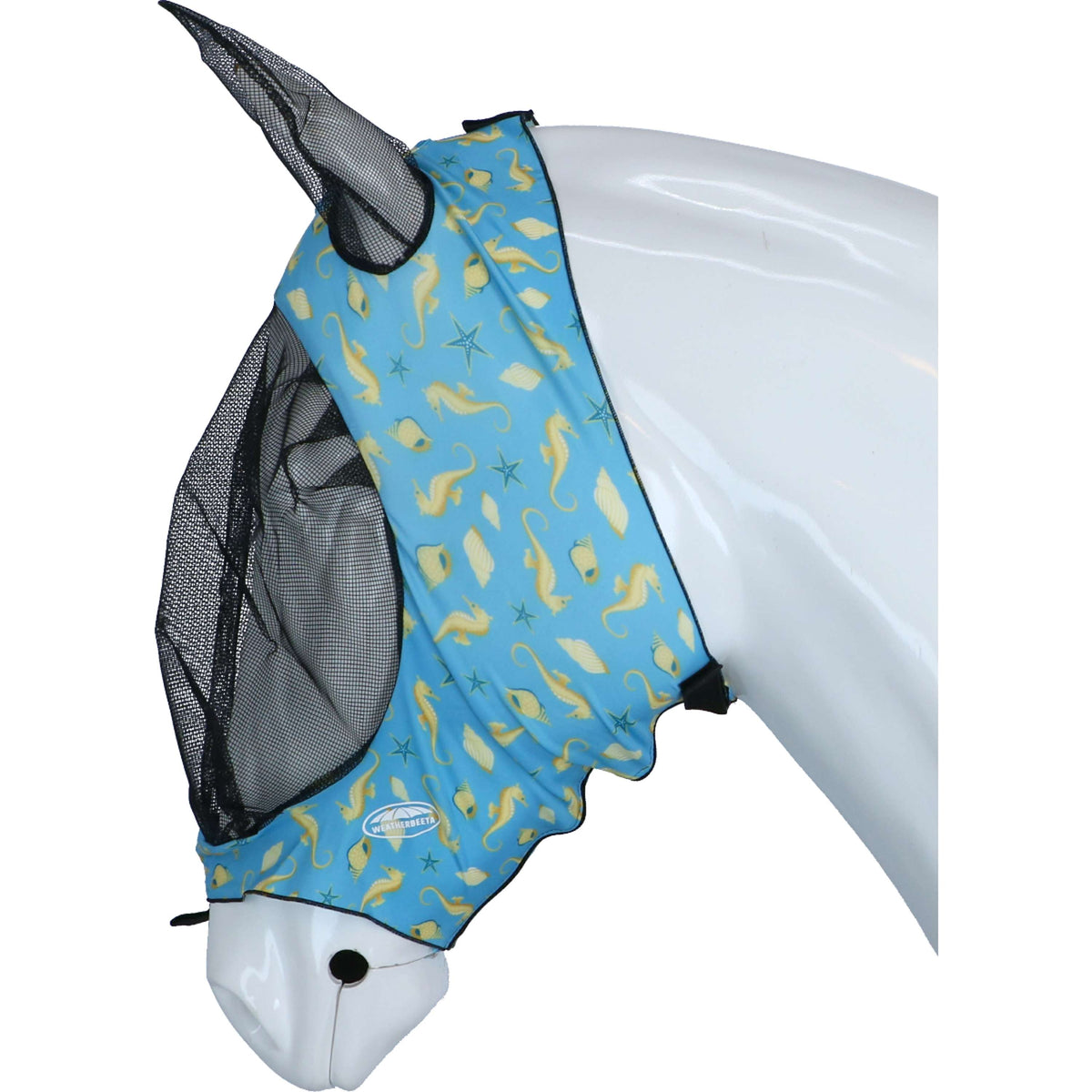 Weatherbeeta Fliegenmaske Deluxe Stretch mit Ohren Seahorse
