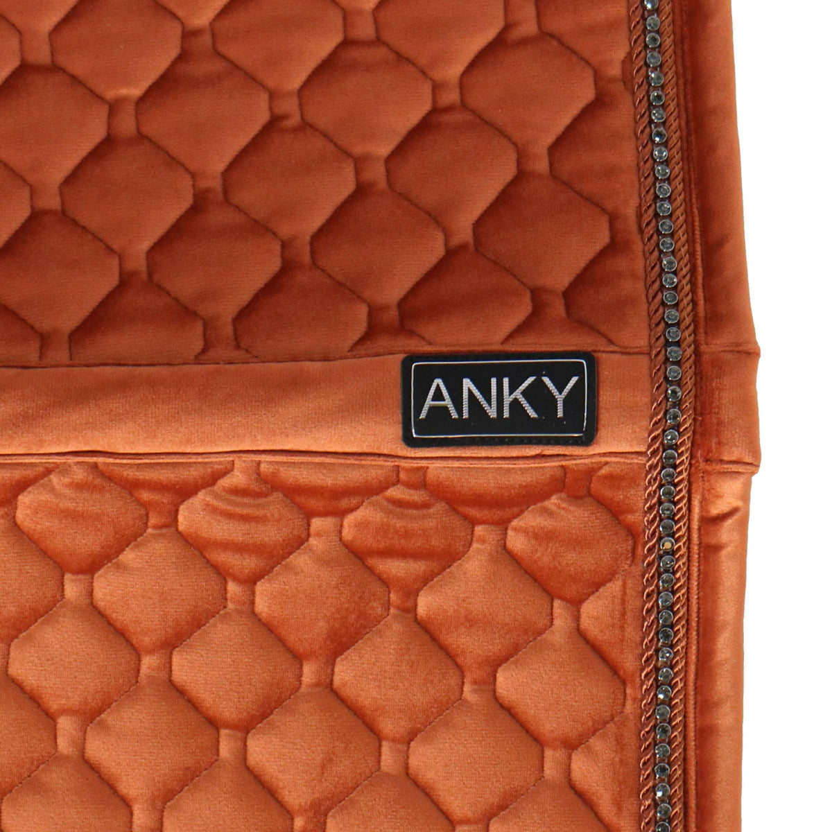 ANKY Schabracke Velvet Stones Dressur Rostbraun