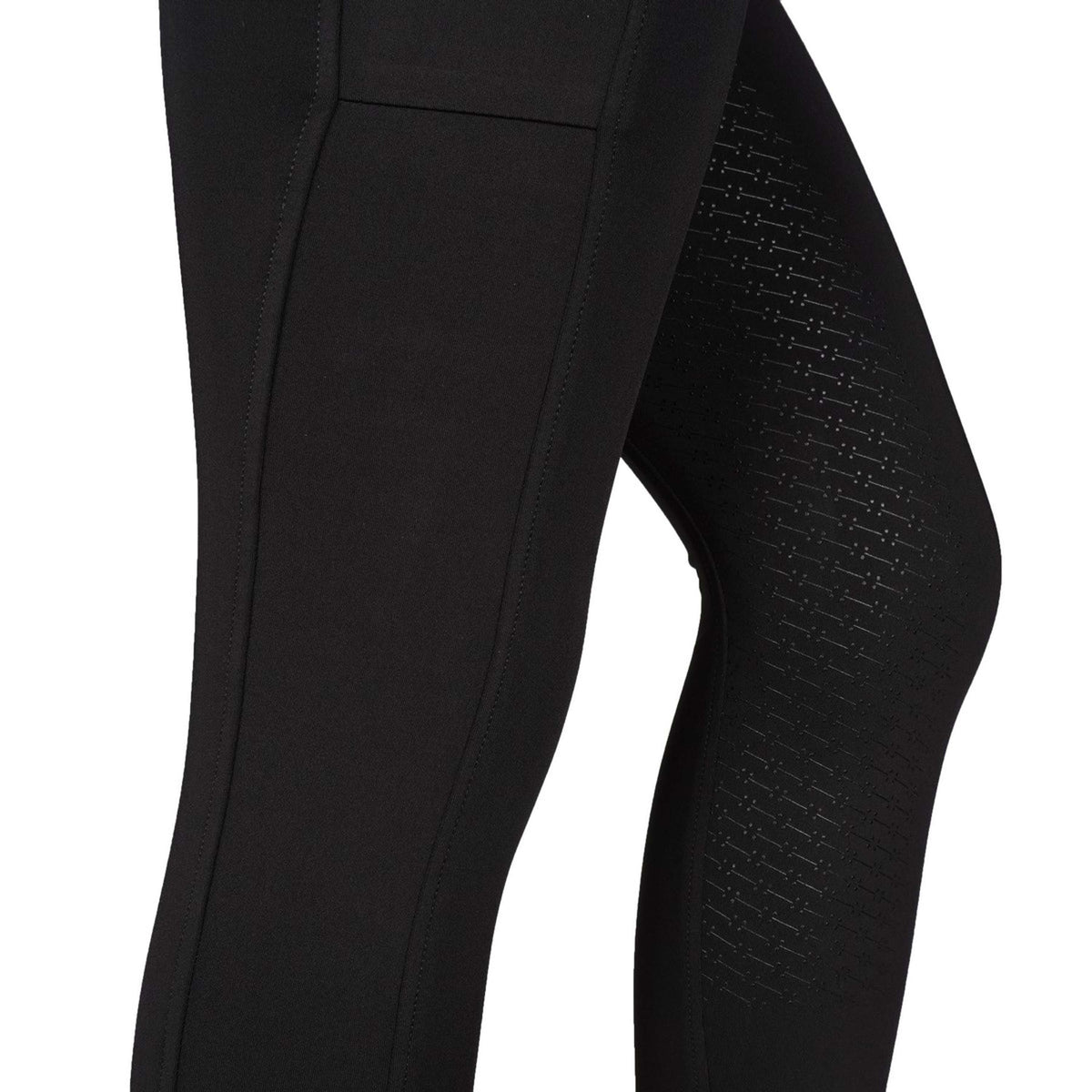 Rebel Reitleggings Contrant Piping Schwarz