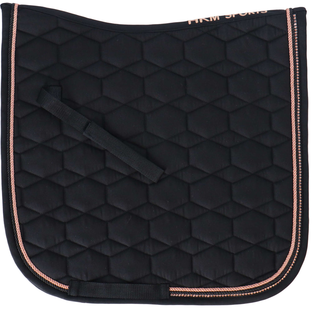 HKM Schabracke Rosegold Glamour Dressur Schwarz/Roségold