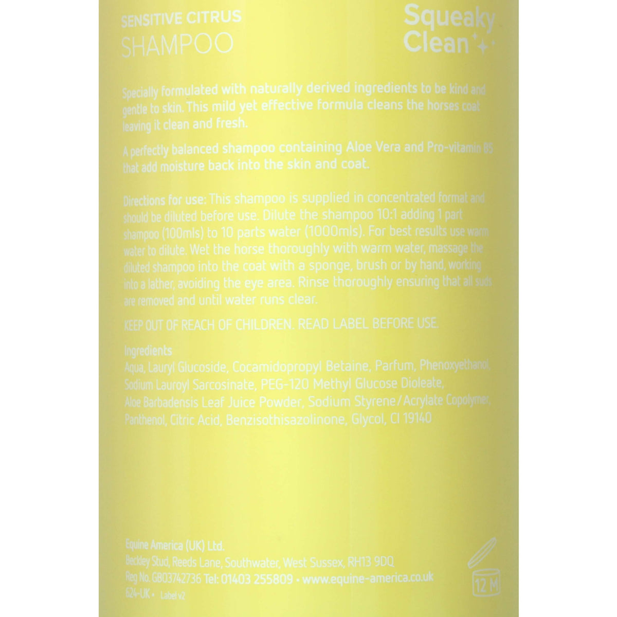 Equine America Shampoo Sensitive Citrus
