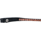 Montar Stirnriemen Fair Rosegold Crystals Schwarz