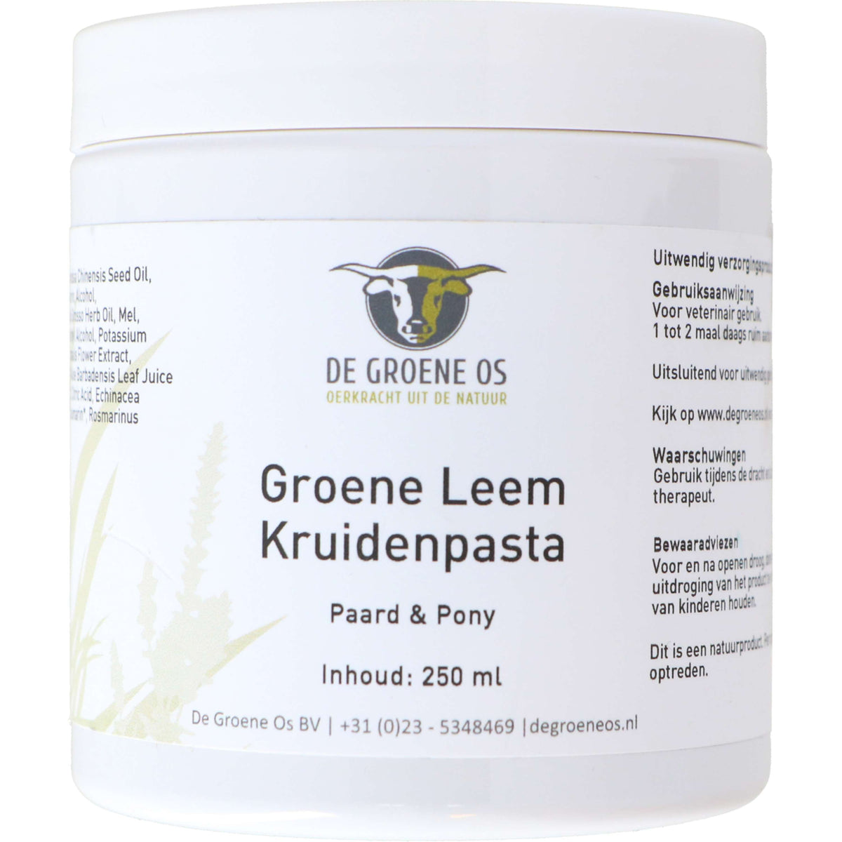 Groene Os Grüner Lehm Kruidenpasta Paard & Pony