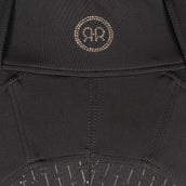 Rebel Reitleggings Beltloops Rosegold Crystals Full Grip Schwarz