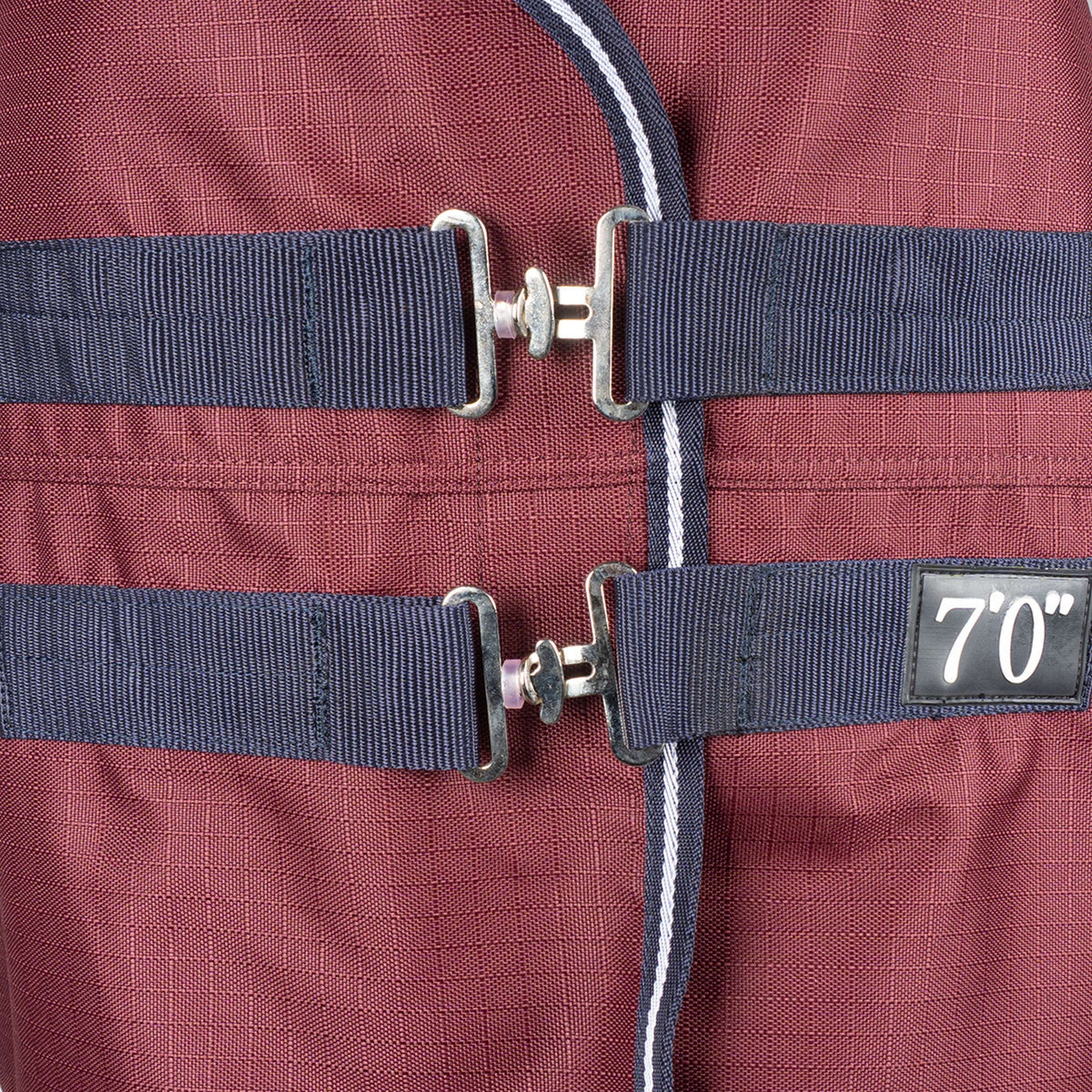 EQUITHÈME Outdoordecke Tyrex 1200D 0g High Neck Burgunderrot